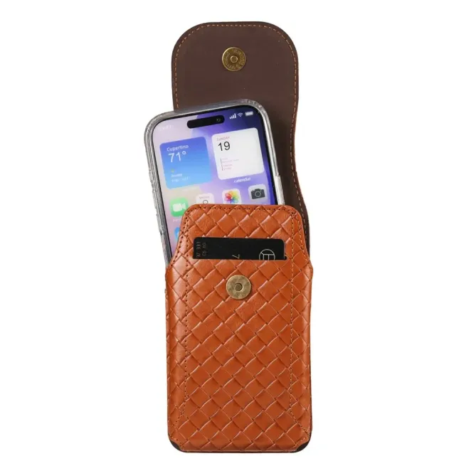 Étui Ceinture Universel Tressé Vertical pour Smartphone jusqu'à 6.5 po