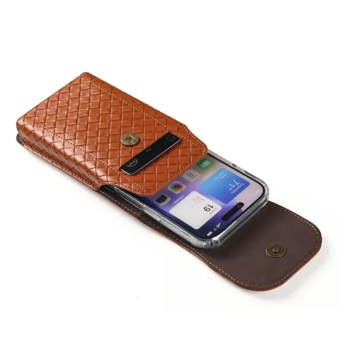 Étui Ceinture Universel Tressé Vertical pour Smartphone jusqu'à 6.5 po