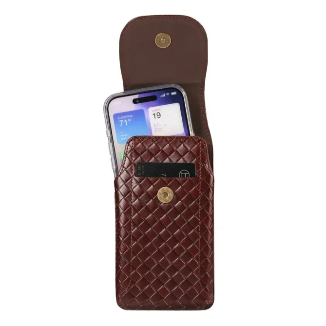Étui Ceinture Universel Tressé Vertical pour Smartphone jusqu'à 6.5 po