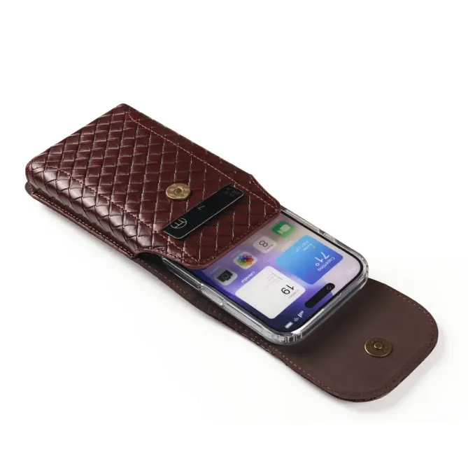 Étui Ceinture Universel Tressé Vertical pour Smartphone jusqu'à 6.5 po