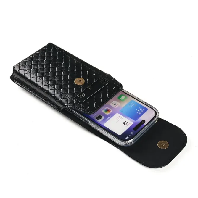 Étui Ceinture Universel Tressé Vertical pour Smartphone jusqu'à 6.5 po