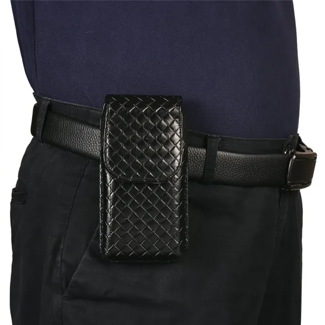 Étui Ceinture Universel Tressé Vertical pour Smartphone jusqu'à 6.5 po