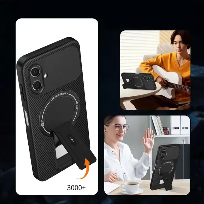 Coque Samsung Galaxy A07 Carbone avec Support | PILOTE