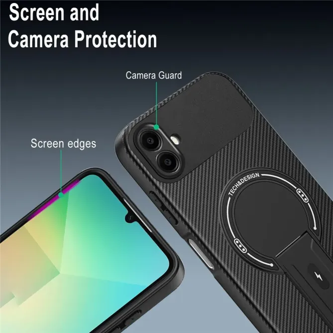 Coque Samsung Galaxy A07 Carbone avec Support | PILOTE
