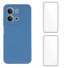 Pack Coque Silicone Xiaomi Redmi 15C 4G / 5G Bords Droits avec Verres 