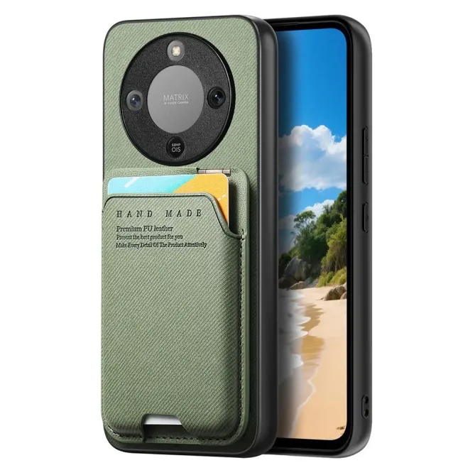 Coque Honor Magic 8 Lite / X9d 5G Tissu Texture avec Porte-Carte Suppo