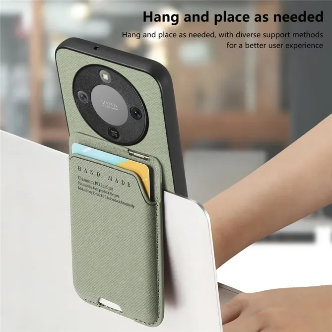 Coque Honor Magic 8 Lite / X9d 5G Tissu Texture avec Porte-Carte Suppo