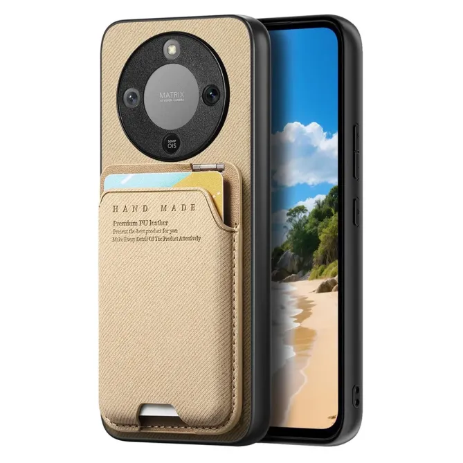 Coque Honor Magic 8 Lite / X9d 5G Tissu Texture avec Porte-Carte Suppo