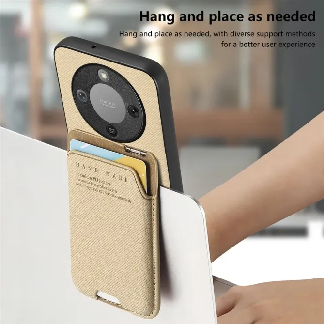 Coque Honor Magic 8 Lite / X9d 5G Tissu Texture avec Porte-Carte Suppo