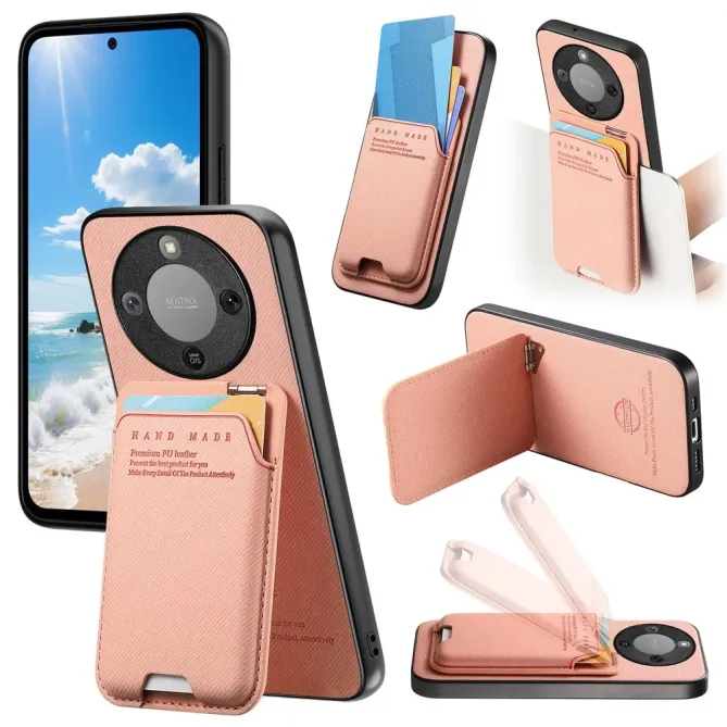 Coque Honor Magic 8 Lite / X9d 5G Tissu Texture avec Porte-Carte Suppo