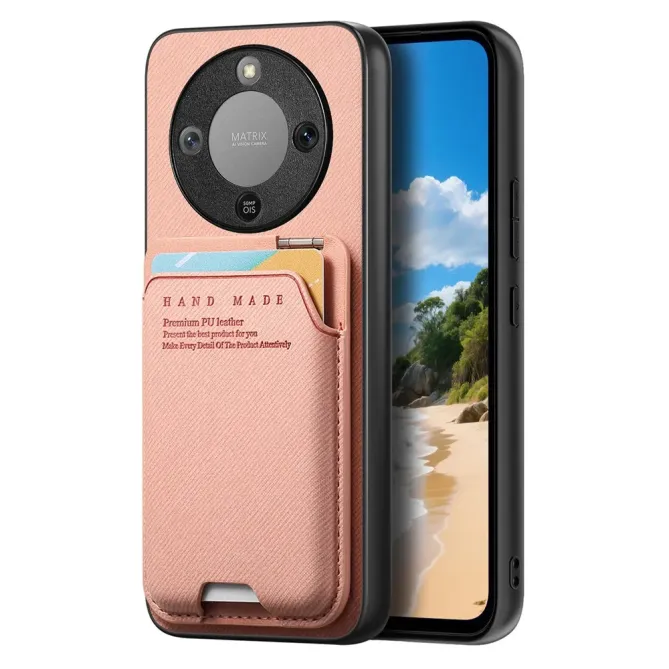Coque Honor Magic 8 Lite / X9d 5G Tissu Texture avec Porte-Carte Suppo