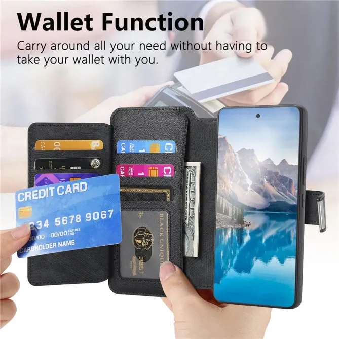 Housse Honor Magic 8 Lite / X9d 5G Zippée avec Coque Détachable | MW-02 Noir - photo 11