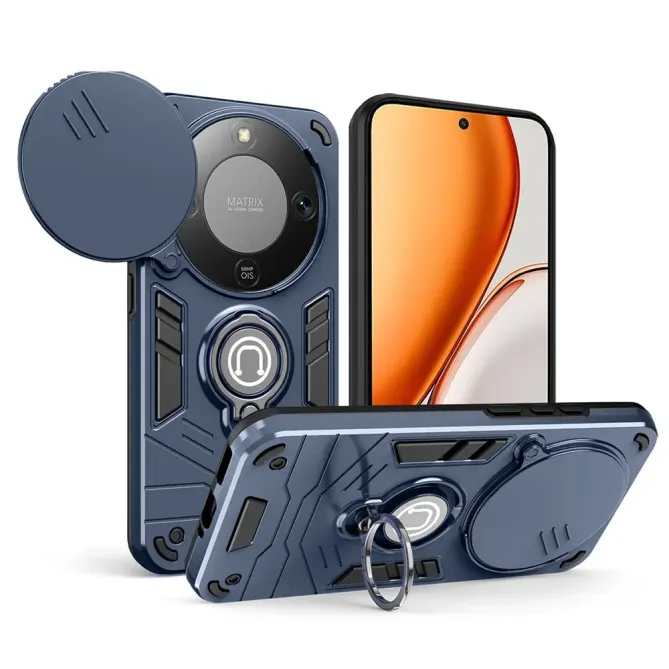 Coque Honor Magic 8 Lite / X9d 5G Antichoc avec Cache Caméra et Anneau