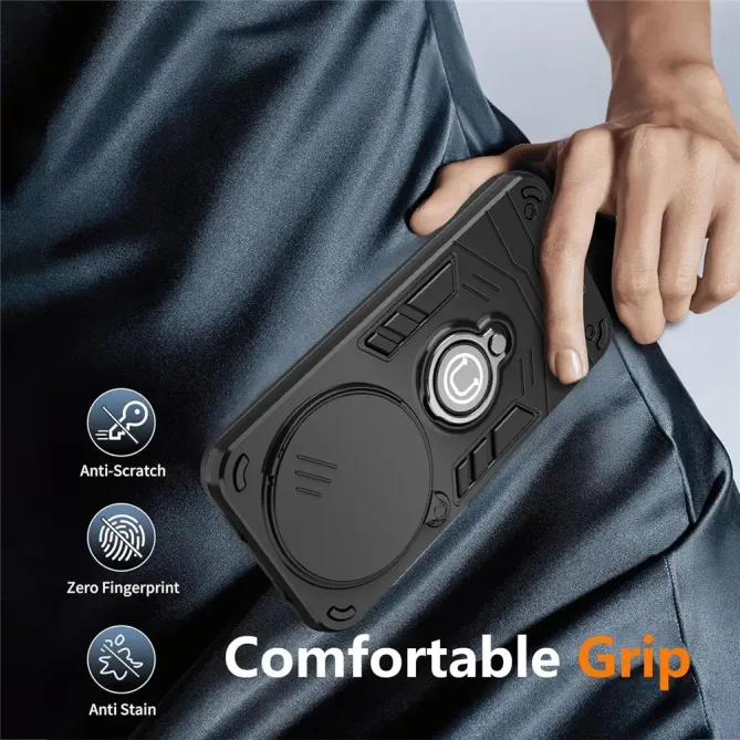 Coque Honor Magic 8 Lite / X9d 5G Antichoc avec Cache Caméra et Anneau