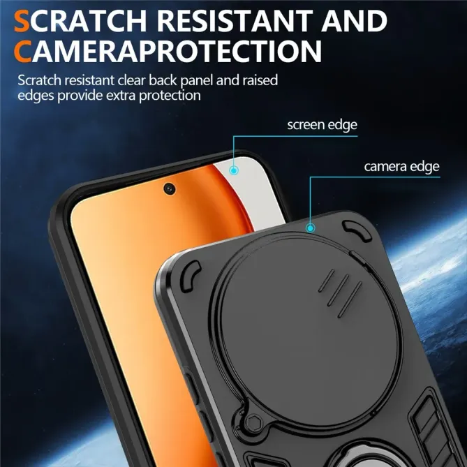 Coque Honor Magic 8 Lite / X9d 5G Antichoc avec Cache Caméra et Anneau