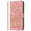 Housse Honor 400 Smart 5G / 4G Portefeuille 5 Cartes Tulipes