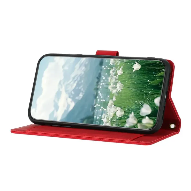 Housse Honor 400 Smart 5G / 4G Portefeuille 5 Cartes Tulipes