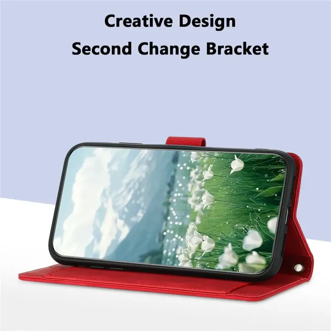 Housse Honor 400 Smart 5G / 4G Portefeuille 5 Cartes Tulipes