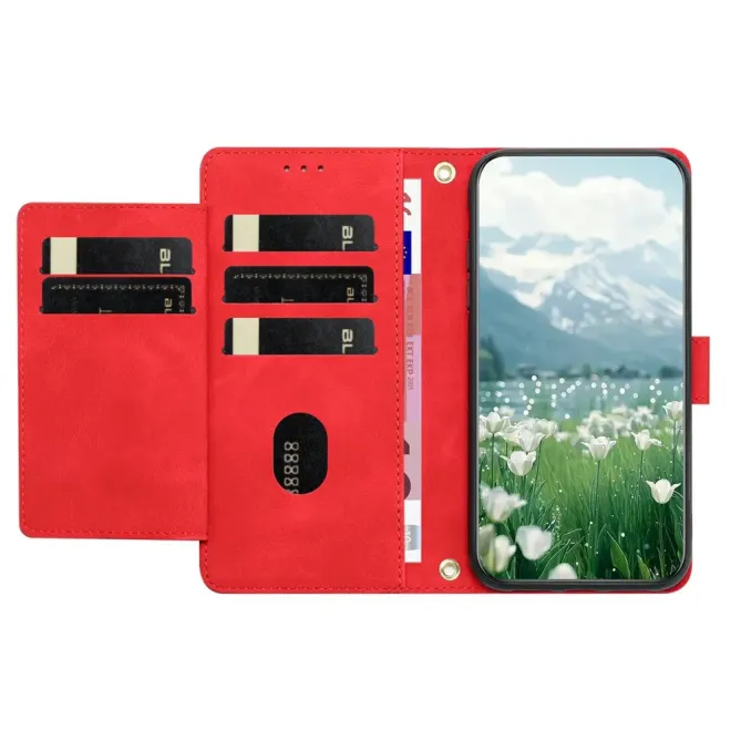 Housse Honor Magic 8 Lite / X9d 5G Portefeuille 5 Cartes Tulipes