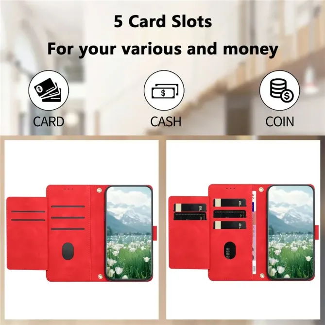 Housse Honor Magic 8 Lite / X9d 5G Portefeuille 5 Cartes Tulipes