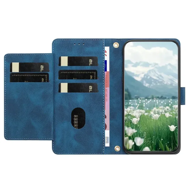 Housse Honor Magic 8 Lite / X9d 5G Portefeuille 5 Cartes Tulipes