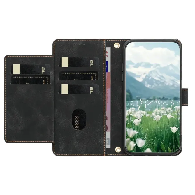 Housse Honor Magic 8 Lite / X9d 5G Portefeuille 5 Cartes Tulipes
