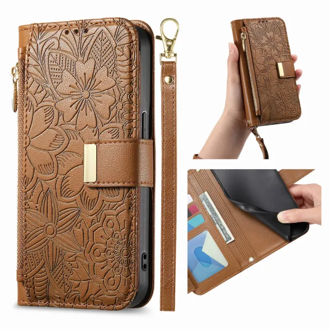 Housse Honor Magic 8 Lite / X9d 5G portefeuille floral zippé | FLORE