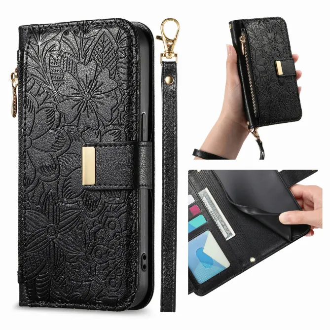 Housse Honor Magic 8 Lite / X9d 5G portefeuille floral zippé | FLORE