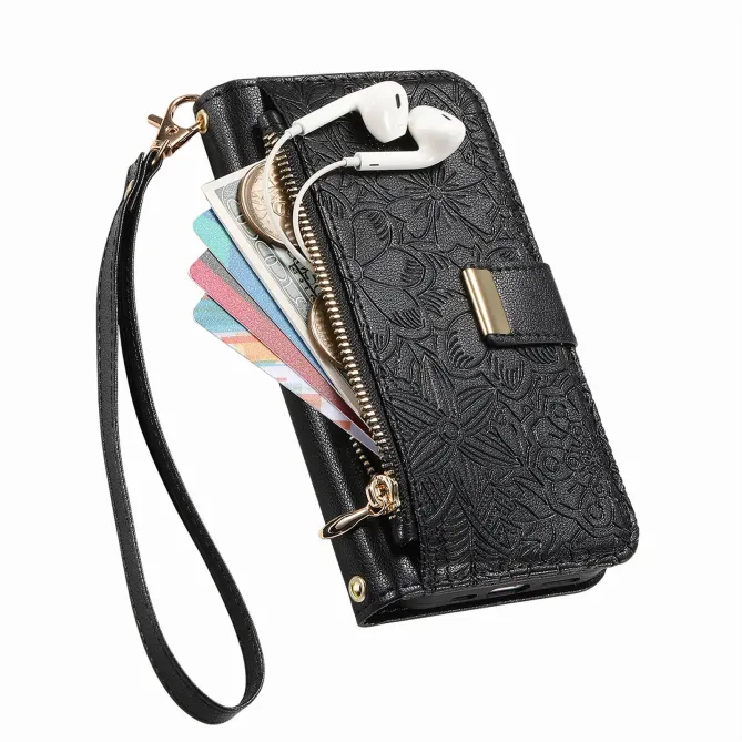 Housse Honor Magic 8 Lite / X9d 5G portefeuille floral zippé | FLORE