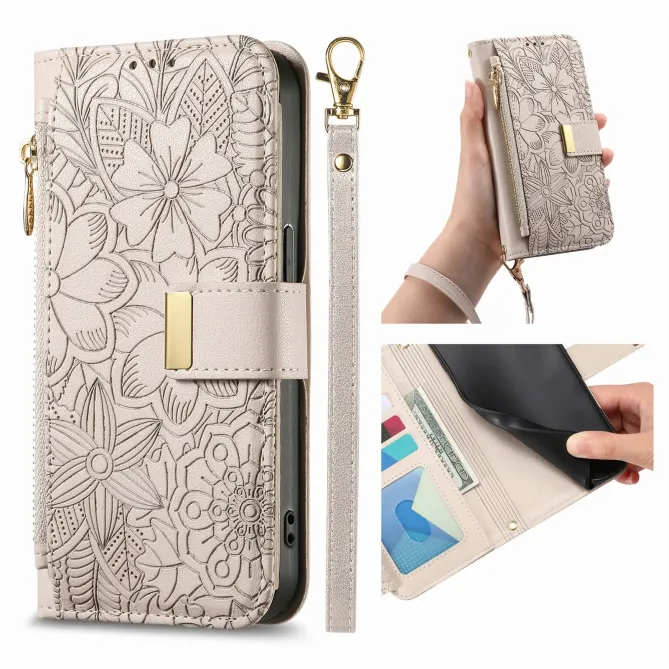 Housse Honor Magic 8 Lite / X9d 5G portefeuille floral zippé | FLORE