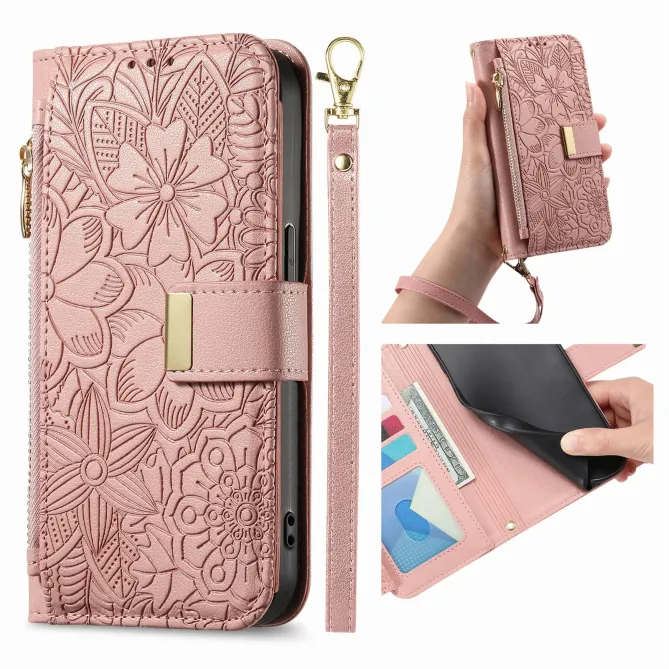 Housse Honor Magic 8 Lite / X9d 5G portefeuille floral zippé | FLORE