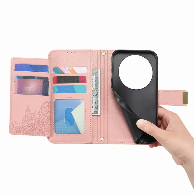 Housse Honor Magic 8 Lite / X9d 5G portefeuille floral zippé | FLORE