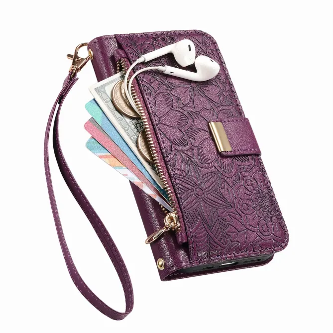 Housse Honor Magic 8 Lite / X9d 5G portefeuille floral zippé | FLORE