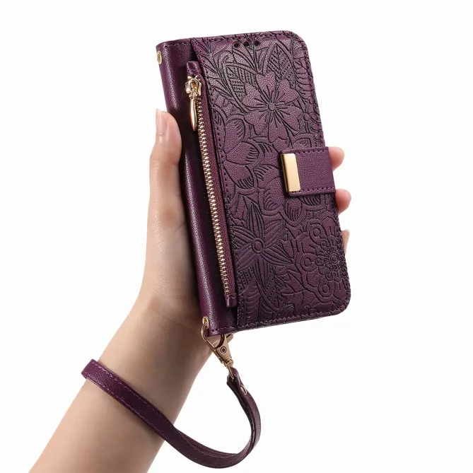 Housse Honor Magic 8 Lite / X9d 5G portefeuille floral zippé | FLORE