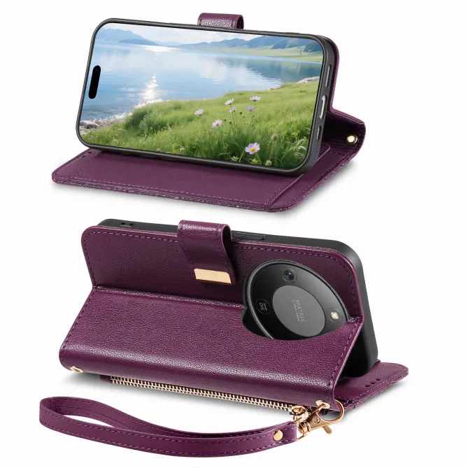 Housse Honor Magic 8 Lite / X9d 5G portefeuille floral zippé | FLORE