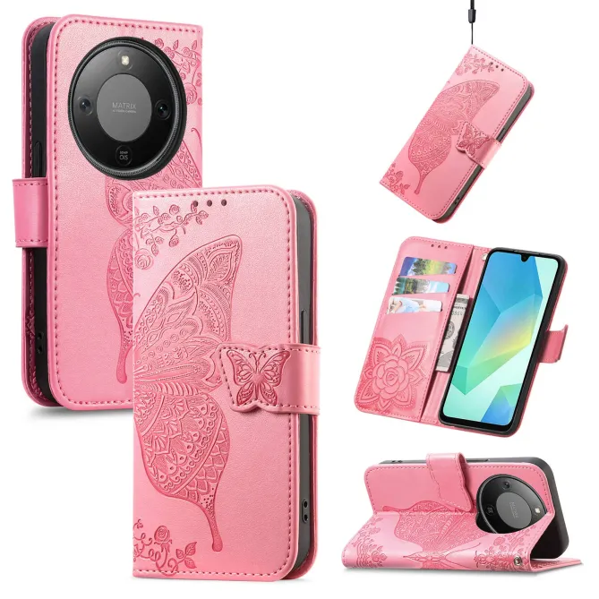 Housse Honor Magic 8 Lite / X9d 5G Papillon Relief
