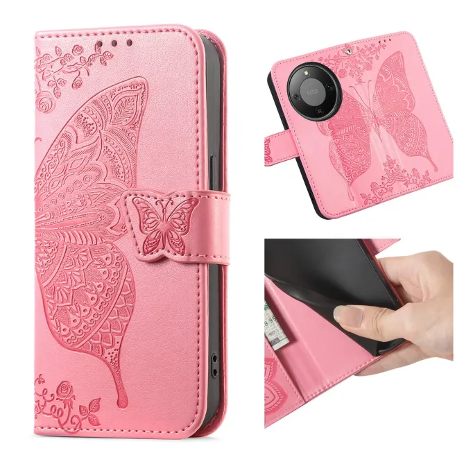 Housse Honor Magic 8 Lite / X9d 5G Papillon Relief