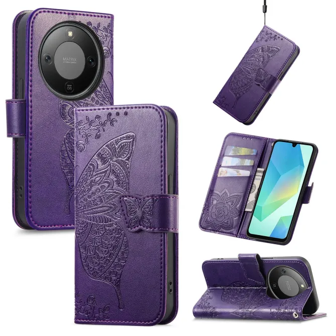 Housse Honor Magic 8 Lite / X9d 5G Papillon Relief