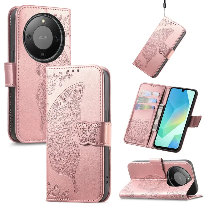 Housse Honor Magic 8 Lite / X9d 5G Papillon Relief
