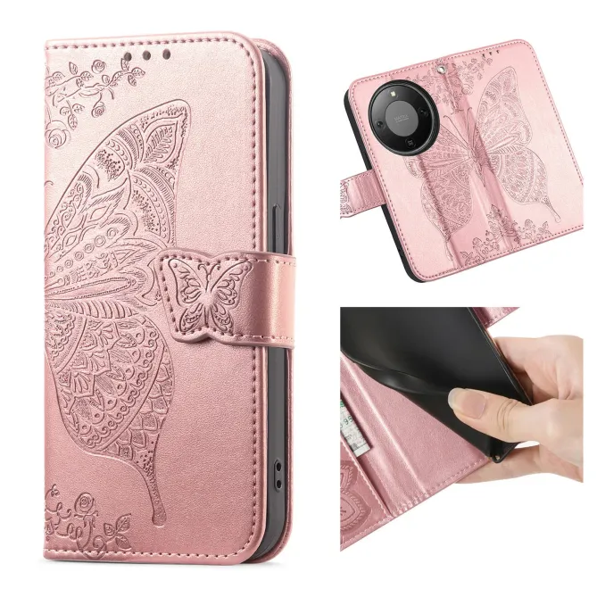 Housse Honor Magic 8 Lite / X9d 5G Papillon Relief