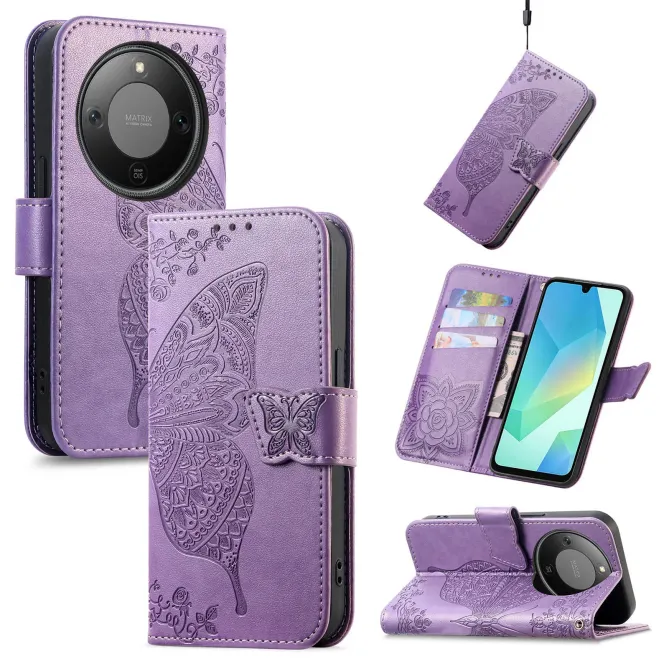 Housse Honor Magic 8 Lite / X9d 5G Papillon Relief