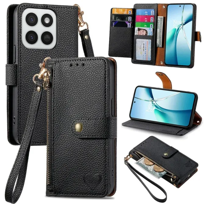 Housse Honor 400 Smart 5G / 4G / X7d RFID Zippée avec Dragonne | CŒUR