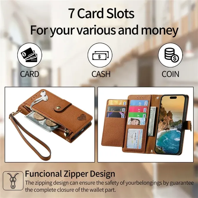 Housse Honor 400 Smart 5G / 4G / X7d RFID Zippée avec Dragonne | CŒUR