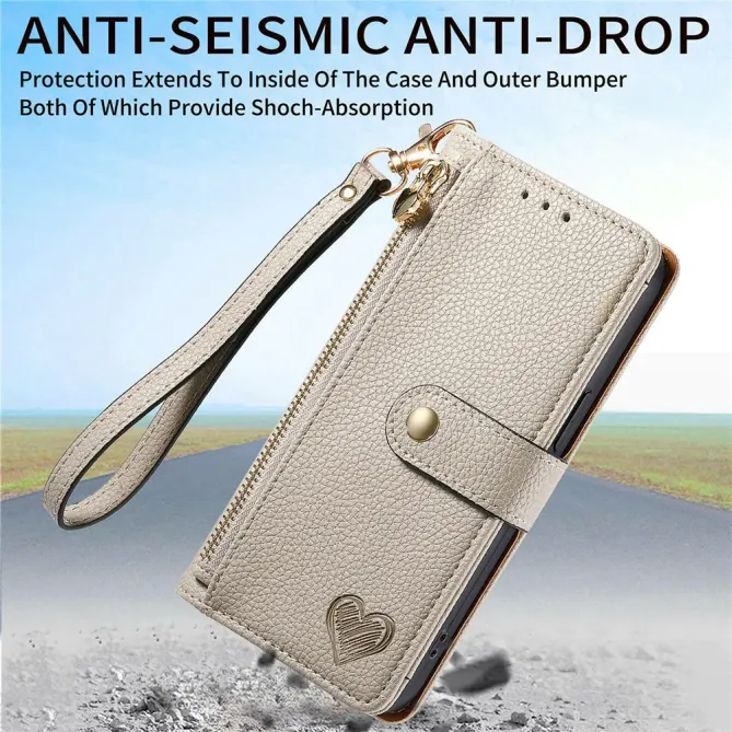 Housse Honor 400 Smart 5G / 4G / X7d RFID Zippée avec Dragonne | CŒUR