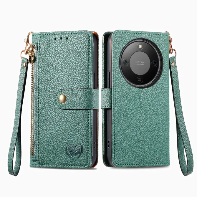 Housse Honor Magic 8 Lite / X9d 5G RFID Zippée avec Dragonne | CŒUR