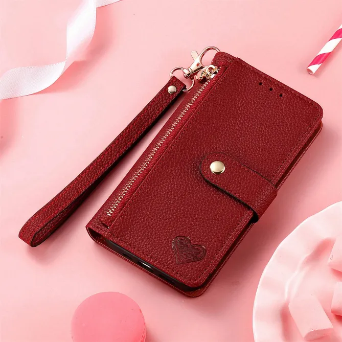 Housse Honor Magic 8 Lite / X9d 5G RFID Zippée avec Dragonne | CŒUR