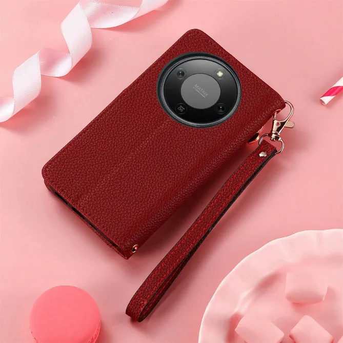Housse Honor Magic 8 Lite / X9d 5G RFID Zippée avec Dragonne | CŒUR