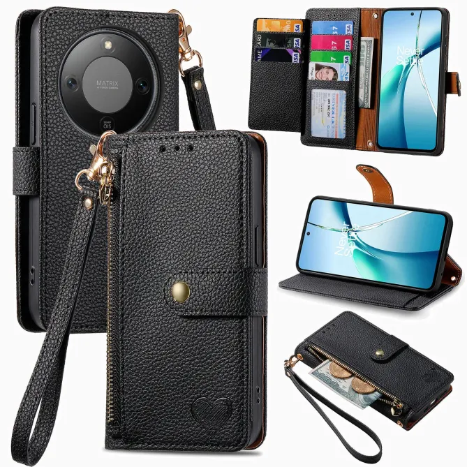 Housse Honor Magic 8 Lite / X9d 5G RFID Zippée avec Dragonne | CŒUR