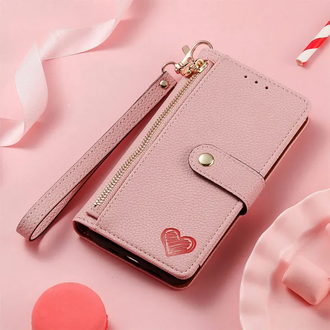 Housse Honor Magic 8 Lite / X9d 5G RFID Zippée avec Dragonne | CŒUR