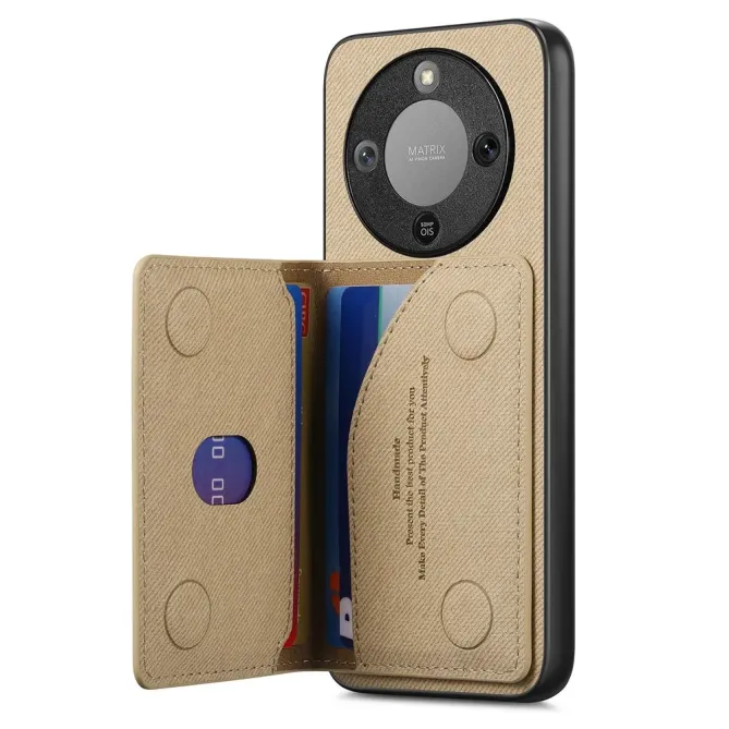 Coque Honor Magic 8 Lite / X9d 5G Zippée Texture Jean avec Porte-Carte